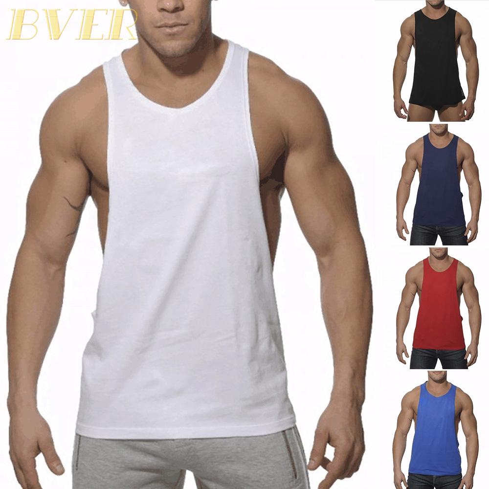Men Muscle Bodybuilding Sleeveless Shirt Tank Top Gym Singlet Sport Vest Basic