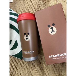 Starbucks แก้ว Stainless Elma Line Friends Brown Bear 16oz.