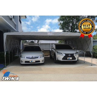 โรงจอดรถสำเร็จรูป เต็นท์จอดรถพับได้ CARSBRELLA รุ่น TWIN A ‎เหมาะสําหรับรถยนต์ขนาดเล็กถึงขนาดกลางสามารถจอดรถได้ 2-3 คัน