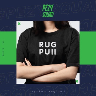 PEZY SQUAD เสื้อยืดลาย RUGPULL / CRYPTO / NFT สีดำ