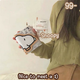 🎀พร้อมส่งจากไทย🎀 กระเป๋าสตางค์ใบสั้น ทำจากหนัง PU ลายการ์ตูน Snoopy น่ารัก สําหรับผู้หญิง