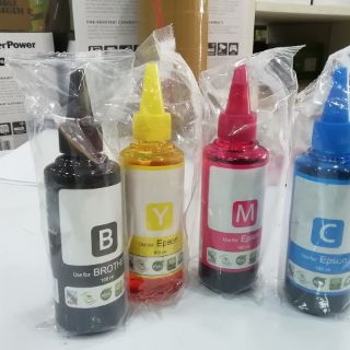 น้ำหมึกเติม epson 100 ml 4 สี สีแดง สีดำ สีเหลือง สีฟ้า