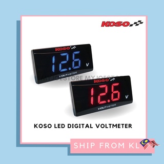 Koso เครื่องวัดรอบเครื่องยนต์ดิจิทัล หน้าจอ LCD ทรงสี่เหลี่ยม ขนาดเล็ก สีฟ้า สําหรับรถจักรยานยนต์