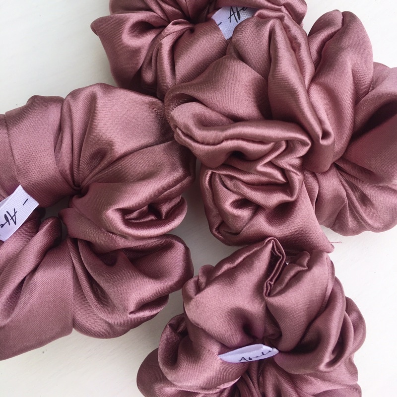 Mauve Silk Scrunchie