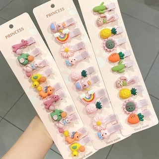 ชุดกิ๊บติดผม ลายการ์ตูนน่ารัก เครื่องประดับ สําหรับเด็ก มี 10 ชิ้น
