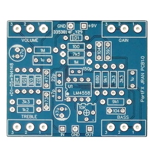 PCB วงจร Jan Ray Overdrive (ไม่ลงอุปกรณ์)