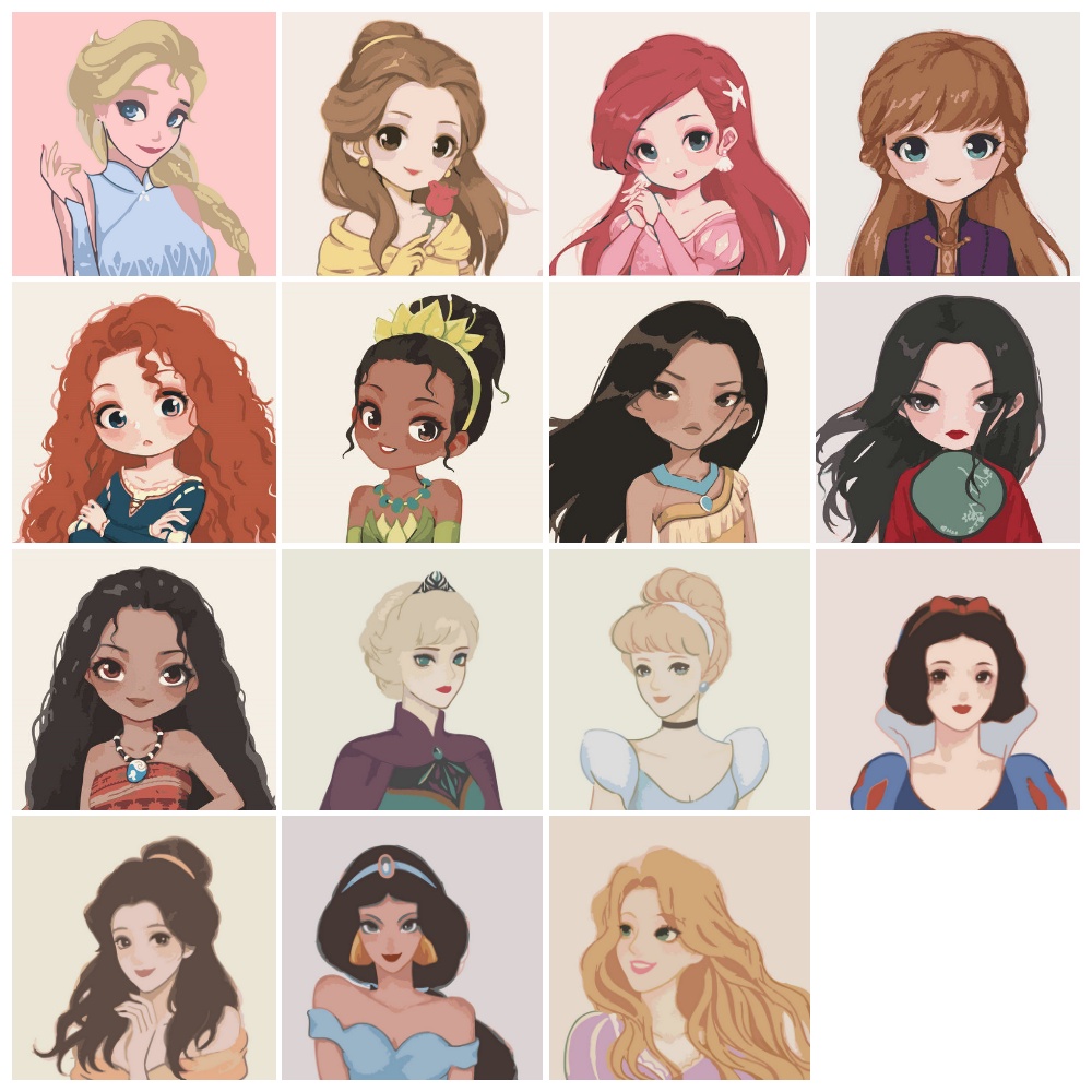 ภาพวาดสีน้ํามันดิจิตอลรูปเจ้าหญิง Pbn Diy ขนาด 20x20 ซมสําหรับเด็ก