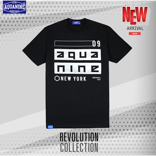 เสื้อยืด AQUANINE-REVOLUTION BLACK เสื้อยืดสีดำ ลิขสิทธิ์แท้