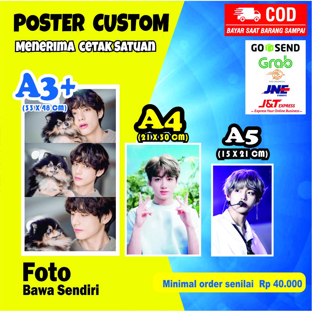 โปสเตอร์ BTS โปสเตอร์ KPOP โปสเตอร์ที่กําหนดเอง ANIME โปสเตอร์พิมพ์ ONE PIECE โปสเตอร์