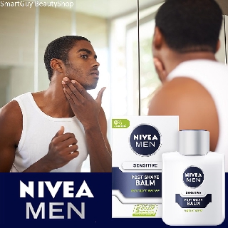 NIVEA MEN Sensitive Post Shave Balm Instant Relief 100ml. ผลิตภัณฑ์บาล์มบำรุงผิวหลังการโกนหนวดสูตรใหม่สำหรับผิวแพ้ง่าย