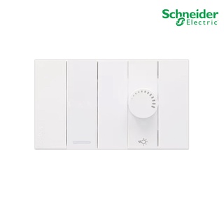 Schneider Electric ชุดสวิตช์ทางเดียว 1ช่อง+สวิตช์ไฟหรี่ 400วัตต์ พร้อมฝาครอบสีขาว รุ่น AvatarOn A สั่งซื้อที่ร้าน PlugOn