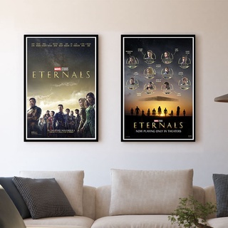 Eternals Poster (2021) Marvel Studios อีเทอร์นอลส์ ฮีโร่พลังเทพเจ้า โปสเตอร์ภาพขนาด 33X48 cm