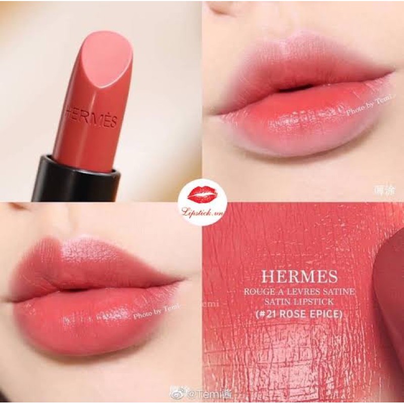 HERMES ROUGE HERMES SATIN LIPSTICK#21 Rose Epice ขนาดปกติ 3.5 g ????ของแท้จาก King Power???? | Shopee Thailand HERMES ROUGE HERMES SATIN LIPSTICK#21 Rose Epice ขนาดปกติ 3.5 g ????ของแท้จาก King Power???? | Shopee Thailand
