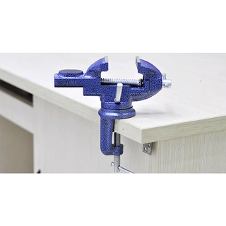 ปากกาจับชิ้นงาน Mini Bench Vise clamp-on หมุนตาราง คีมจับแบบหมุน 50 มม. / 60 มม. ฐานหมุนได้360° เพิ่มคีมจับเหล็ก คีมรองแ