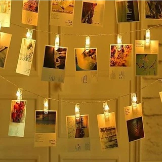 ไฟตกแต่ง (คลิ๊ปรูป) 20หัว ไฟตกแต่งห้อง หนีบรูป ไฟตกแต่ง ไฟประดับห้อง ขนาดยาว 3 เมตร คลิปหนีบกระดาษรูปถ่าย