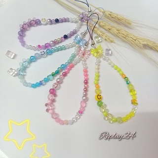 สายห้อยมือถือ Phone charm &gt;&gt;สายคล้องมือถือลูกปัดแฮนด์เมด สายห้อยโทรศัพท์น่ารักๆ พวงกุญแจน่ารัก พวงกุญแจแฮนด์เมด
