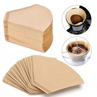 กระดาษกรองกาแฟ 100 ชิ้น กระดาษดริป กรองกาแฟ แผ่นกรองกาแฟ แบบหนา Coffee Paper Filter mini_house11