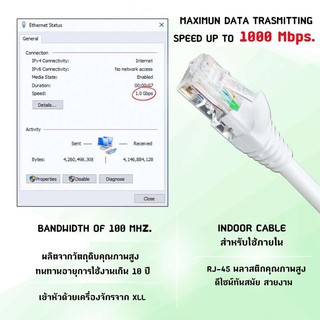 สายแลน CAT5E ยาว 40 เมตร (สีขาว)