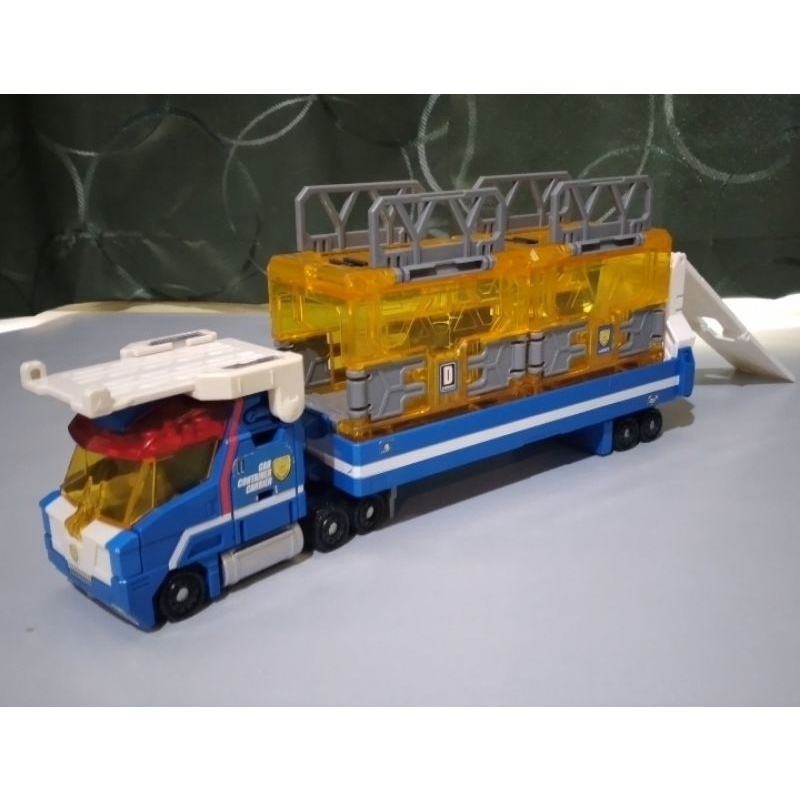TOMICA HYPER BLUE POLICE Truck Container รถตำรวจ รางรถ