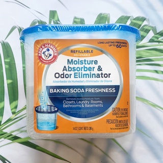 (Arm &amp; Hammer®) Refillable Moisture Absorber and Odor Eliminator, Baking Soda Freshness 396 g ผลิตภัณฑ์ดูดความชื้น