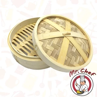 Mr.Chef [พร้อมส่ง] เข่งติ่มซำ สไตล์ฮ่องกง ขนาดใหญ่พิเศษ 10 12 16 นิ้ว เข่งปลาทู เข่งนึ่งปลา เข่งไม้ไผ่ ผลิตจากไม้ไผ่