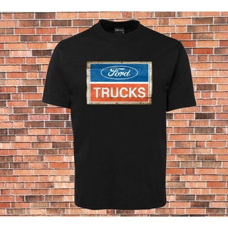 ลดกระหน่ํา เสื้อยืด พิมพ์ลายโลโก้ Ford TRUCKS VINTAGE SIGN Cool Ford Licensed Up to 11 JJniaf11OIcfgd72