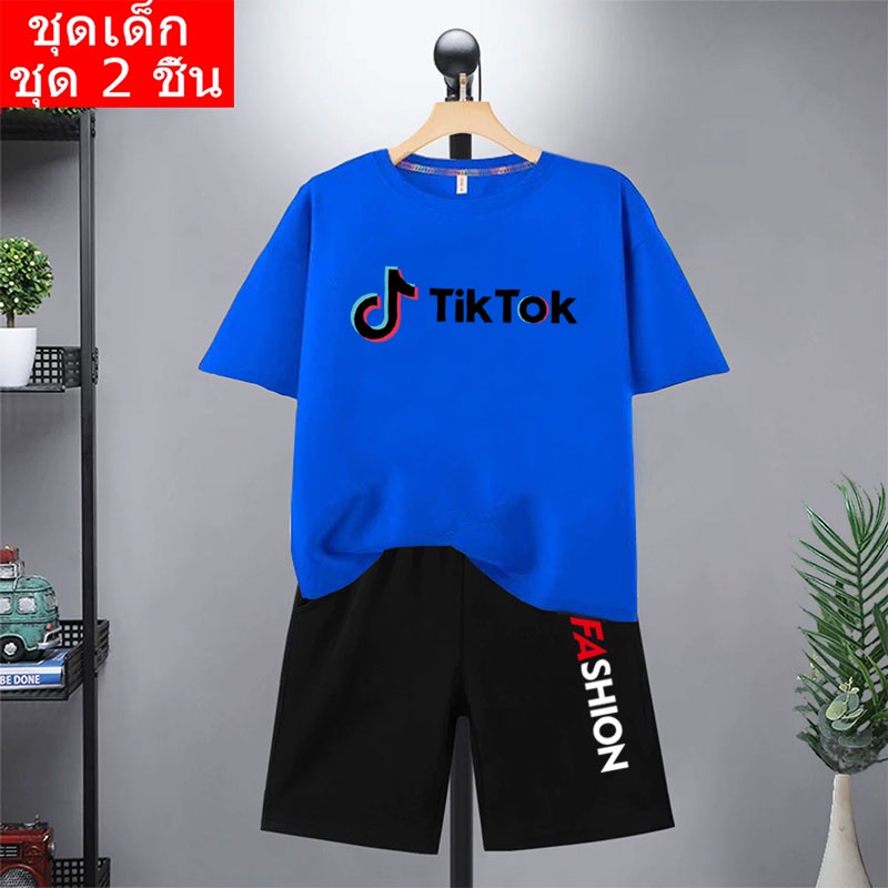 K2121+DD335 ชุดแฟชั่นเด็ก ชุดเซ็ทเด็กขาสั้น  เสื้อยืดเด็ก - รูปที่ 5