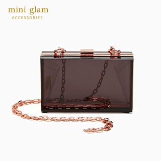 Miniglam Clear Black Clutch กระเป๋ากล่องคลัชท์อะคริลิคสีดำใส