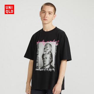 เสื้อยืดแขนสั้นพิมพ์ลาย 425888 Uniqlo สําหรับผู้ชายและผู้หญิง