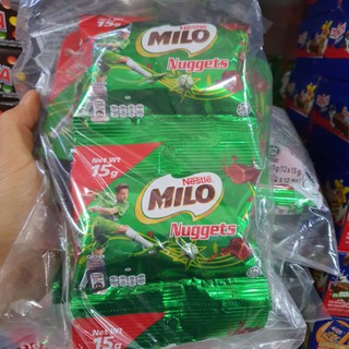 ไมโล ช็อกโกแลต นักเก็ต ขนาด 15 กรัม * 12 ซอง ไมโลช็อกโกแลต milo chocolate nugget