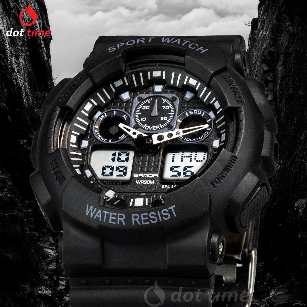 Sanda SD02 นาฬิกาข้อมือดิจิตอลและเข็ม