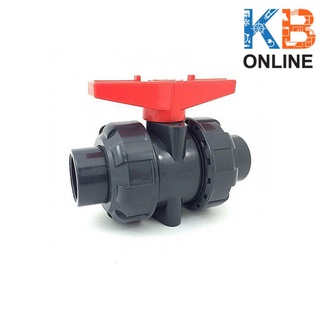 บอลวาล์วหัวยูเนี่ยน เกลียว 1/2 (BSPT) WF True union ball valve เกลียว 1/2 (BSPT) WF