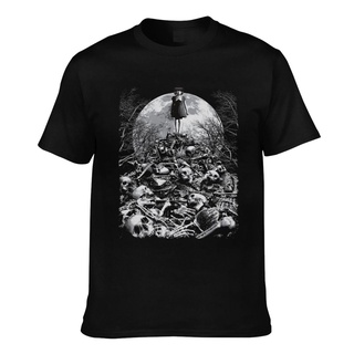 ผ้าฝ้ายคอกลมเสื้อยืดผ้าฝ้าย พิมพ์ลายหัวกะโหลกสยองขวัญ Mounn Of Bones สําหรับผู้ชายfrom S-4XL
