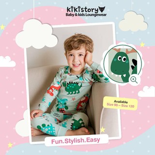 Kikistory ชุดนอนเด็ก ขายาว แขนยาว ผ้านุ่ม Super Comfy Loungewear สำหรับลูกน้อย