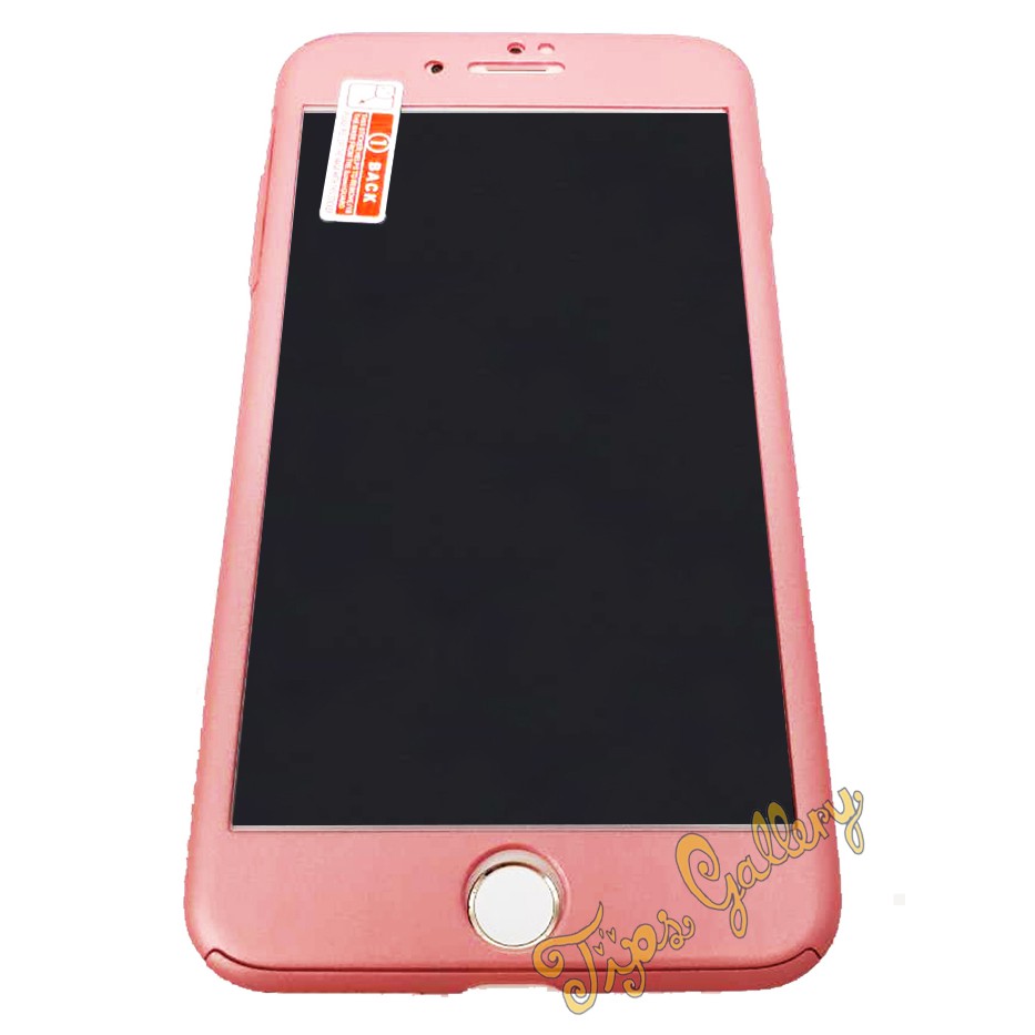 Tips Gallery เคสมือถือ Apple iPhone 7PLUS สีชมพู พร้อม กระจกนิรภัย สำหรับ รุ่น Slim Armour Full Protection (iconic pink)