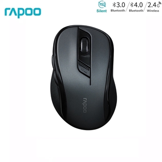 Rapoo M500 เมาส์ไร้สายหลายโหมดพร้อมสวิทช์ 1600Dpi บลูทูธและ 2.4Ghz Up To 3 อุปกรณ์เชื่อมต่อสําหรับคอมพิวเตอร์