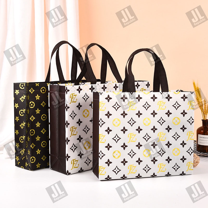 กระเป๋าถือวูฟเวน ลาย FZ สีน้ำตาลขาว - รูปที่ 3