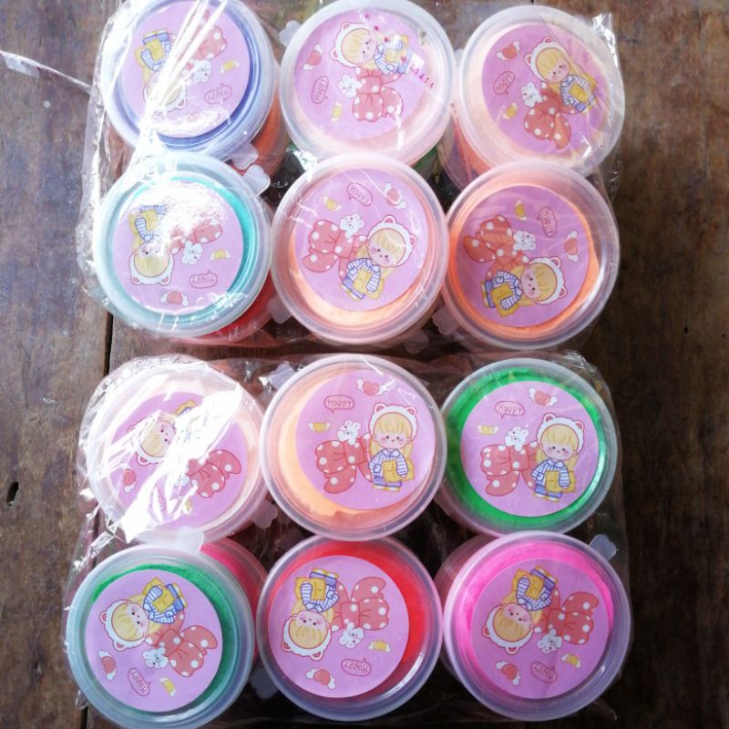ดินเบากระปุก​ คละสี​ 12ชิ้น