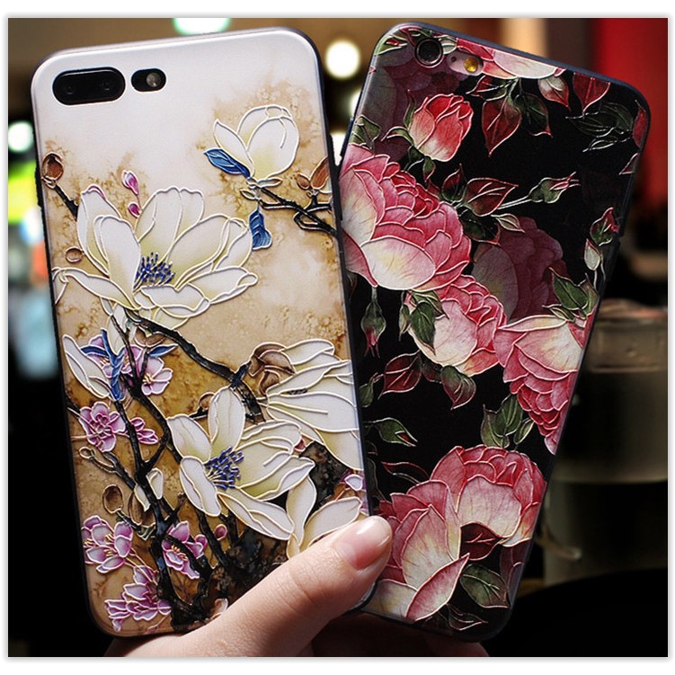 IPhone 5 5S 6 6S 6+ 6S+ Plus 11 12 Pro Max Flower Case Elegant Back Casing Rose