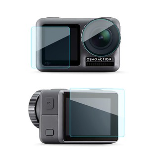 Dji OSMO action 3 ชิ้น 9H กระจกนิรภัย ป้องกันหน้าจอ ฟิล์มเลนส์ สําหรับ DJI กล้องแอคชั่น