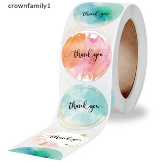 [crownfamily1] สติกเกอร์ฉลาก Thank You แฮนด์เมด สําหรับติดตกแต่งสมุดภาพ งานแต่งงาน ปาร์ตี้ 500 ชิ้น