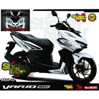 ใหม่ สติกเกอร์ตัด ติดตกแต่งตัวถังรถยนต์ สีขาว รหัส 04 สําหรับ honda vario 160 vario 2022