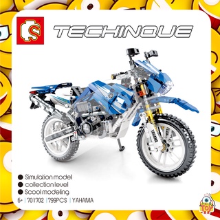 ตัวต่อ SD701702 รถมอเตอร์ไซต์ยามาฮ่า มอเตอร์ครอส  MOUNTAIN BIKE BUILDING BLOCKS จำนวน 799 ชิ้น