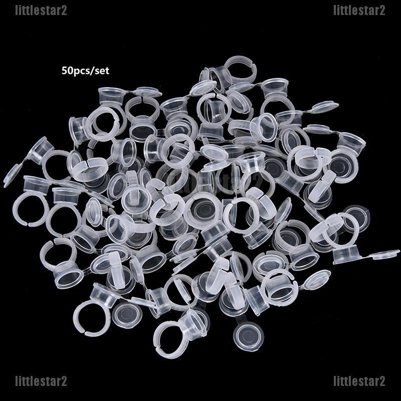 MUV 50pcs Pigment Tattoo Ink Cup Ring Holder Permanent Microblading