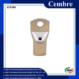 หางปลา Cembre A19-M8 (KDP) เทปพันสายไฟ สายไฟ ไฟฟ้า หางปลา ปลอกหุ้มหางปลา ไฟฟ้าโรงงาน