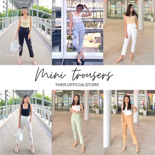 [พร้อมส่ง-รับแก้ขา] Mini trousers กางเกงเอวสูง ขากระบอกเล็ก | ther.officialstore (เธอ ออฟฟิเชียลสโตร์)