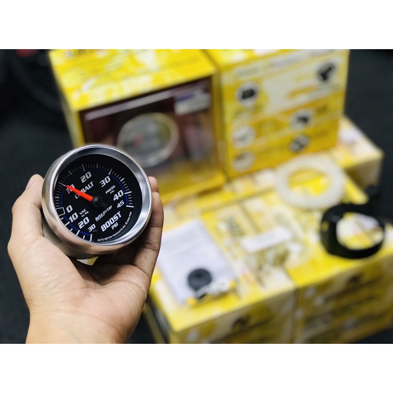 วัดบูส Auto meter หน้า cobalt ไร้น้ำมัน 45 60pond ปอนด์ psi ออโต้ มิเตอร์ แท้ AutoMeter Blower Boost