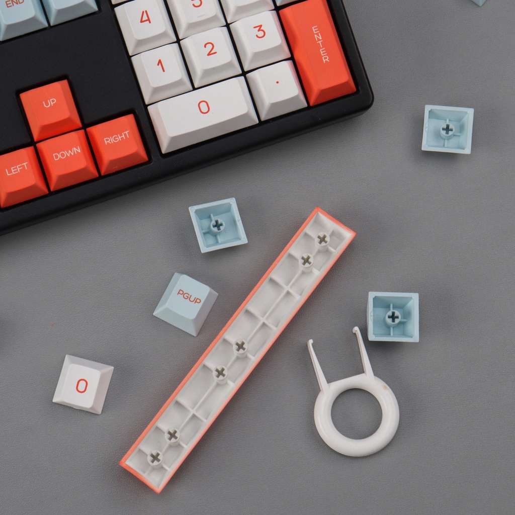 Salmon keycaps cherry profile Dye-Sublimation PBT keycap 129keys #8