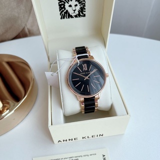 ✅นาฬิกา Anne Klein Womens Resin Bracelet Watch สีดํา