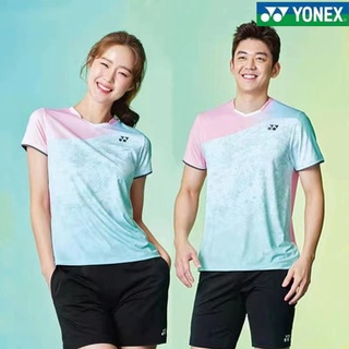 Yonex เสื้อยืดลําลอง แขนสั้น ระบายอากาศ แห้งเร็ว เหมาะกับการเล่นกีฬา ปิงปอง สําหรับผู้ชาย และผู้หญิง